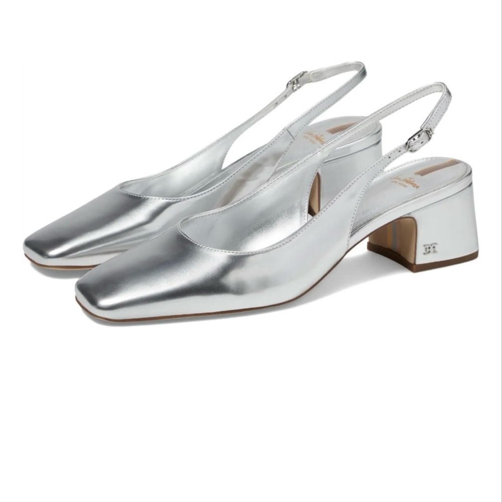 NIB Terra Slingback by Sam Edelman in Soft Silver size 6.5